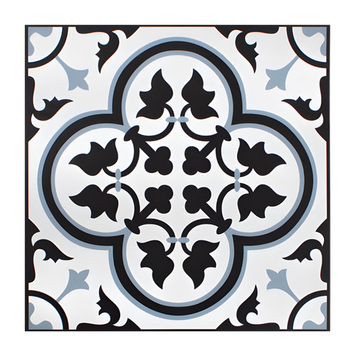 Vinyl floor tiles blue black - tiles,