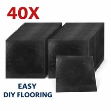 40x Black Marble Floor Tiles